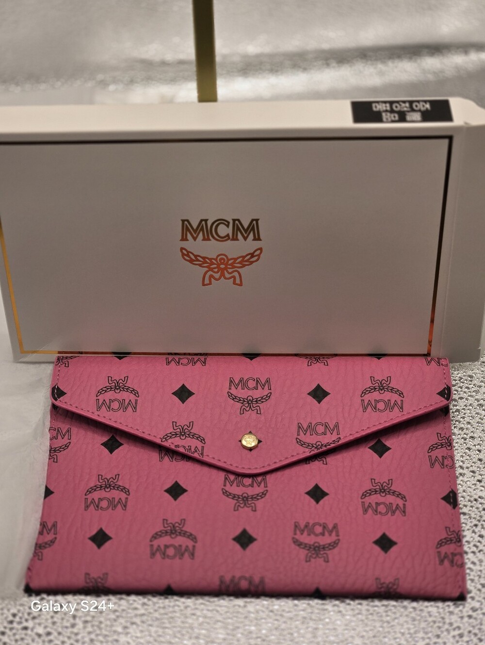 MCM Visetos Envelope Pouch Clutch
